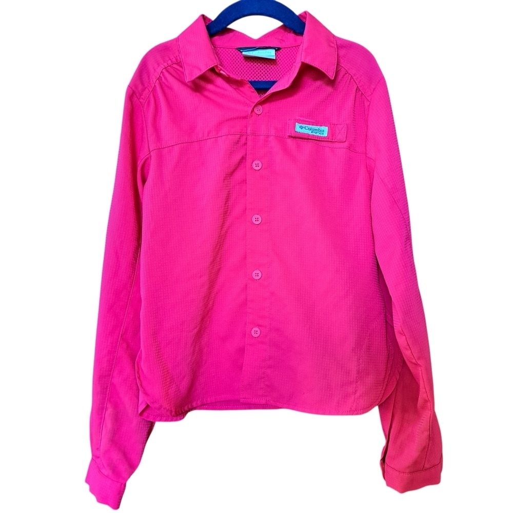 3/20$ Columbia Kids Omni-Shade Long Sleeve Shirt – Size XS (6/6X) – Hot Pink – S